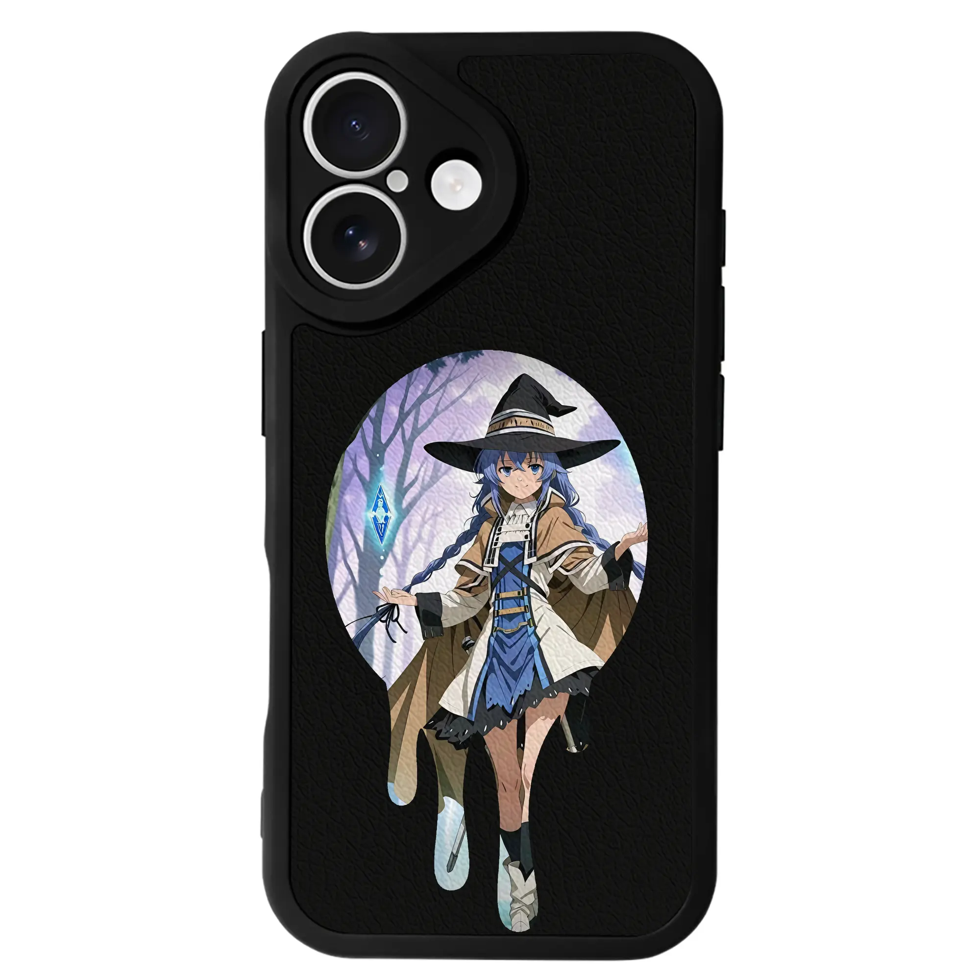 無職転生 グッズ,ロキシー・ミグルディア - IPhone 16シリーズ対応 ・ シリコンスマホケース ・ レザー調 ・ 高精度フィット ・ 耐衝撃 ・ ワイヤレス充電対応 ・ 精密カット